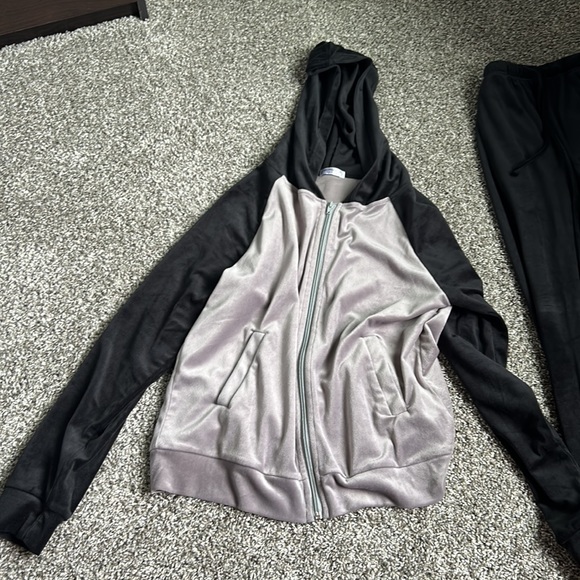 Hotouch velour tracksuit size small black and tan - Picture 3 of 6